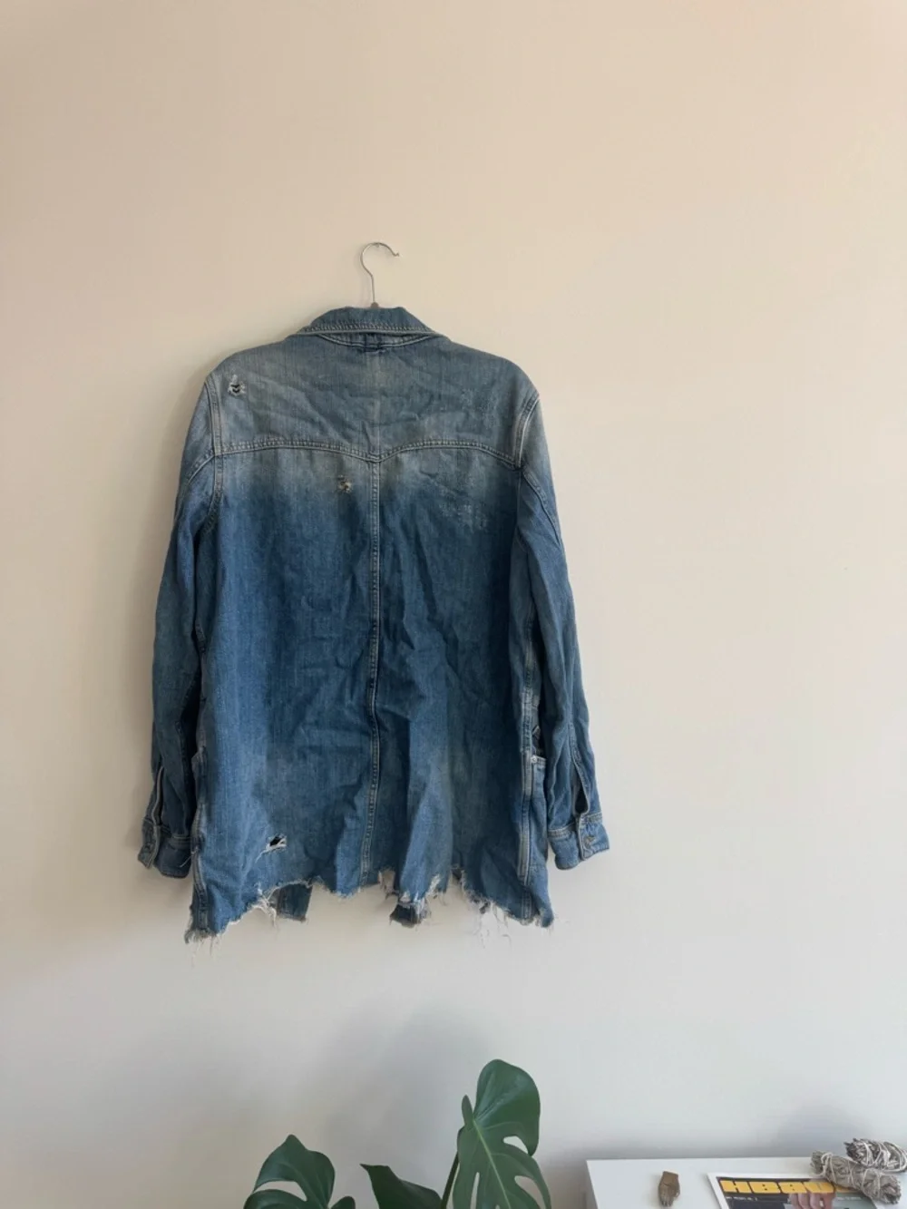 Free People Distressed Denim Jacket - Picture 4 of 4